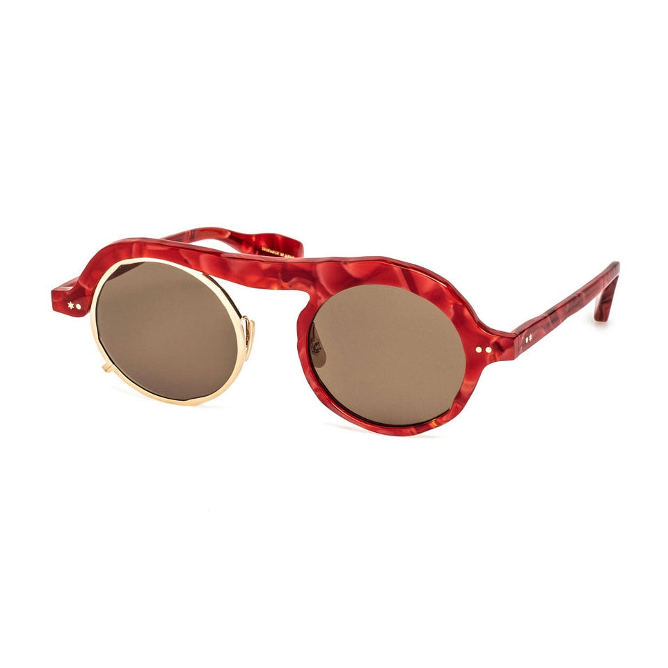 MM-0051 Marble red / Gold (Brown Lens)