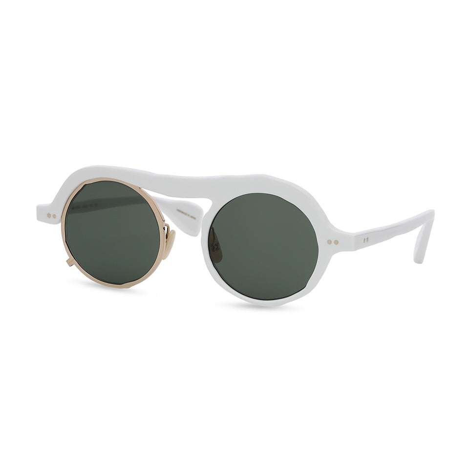 MM-0051 White / Gold (Green Lens)