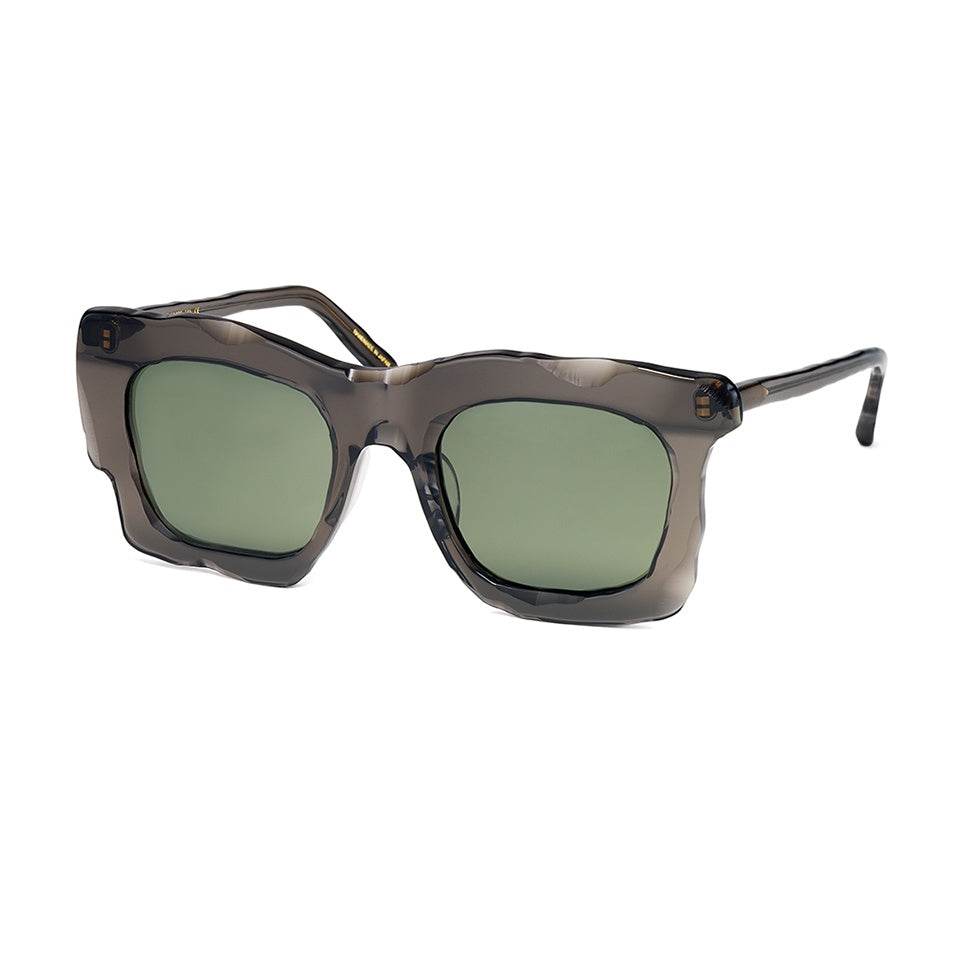 MM-0066 Clear charcoal (Green Lens)